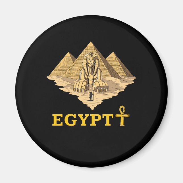 Anciska egyptiska pyramids Sphinx Helig Geometry Magnet (Framsidan)