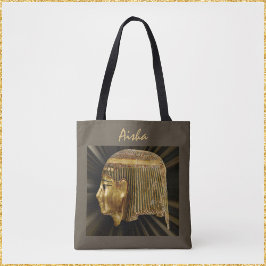 Anciska egyptiska svarta och Guld Mask Artifact Tygkasse