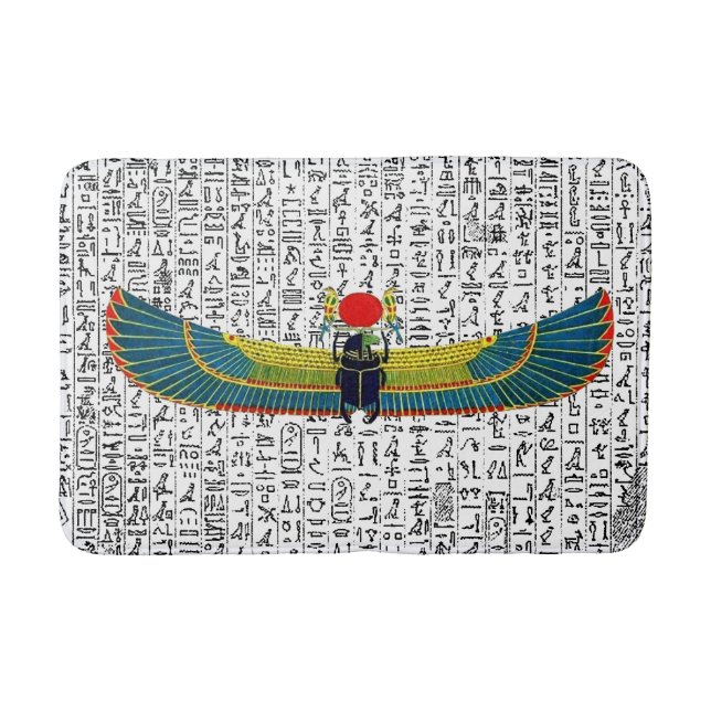Anciska egyptiska Winged Scarab Bath Mat Badrumsmatta (Framsidan)