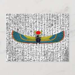 Anciska egyptiska Winged Scarab Vykort