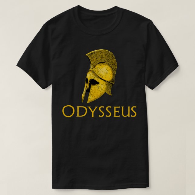 Anciska grekiska Epic Myth Odysseus Trojan Krig T Shirt (Design framsida)