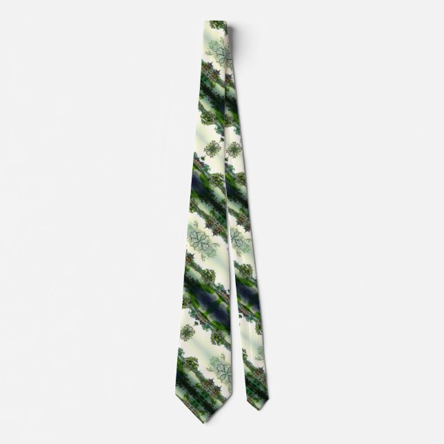 Anciska japanska Samurai Satin Scenery Mönster Slips (Framsida)