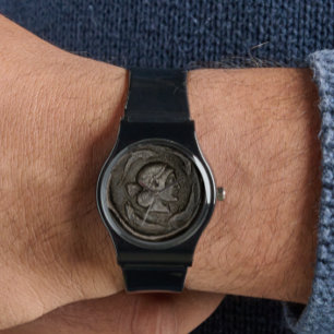 Anciska romerska myntdelfiner armbandsur