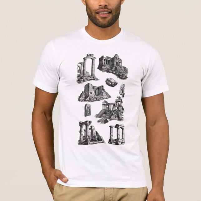Anciska ruiner och arkeologiska platser t shirt (Framsida)
