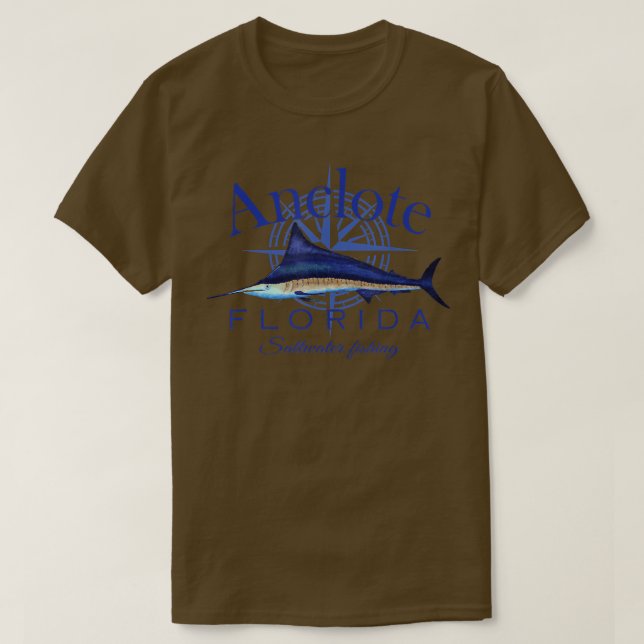 Anclote Florida Sailfish Billfish Saltwater Fishin T Shirt (Design framsida)