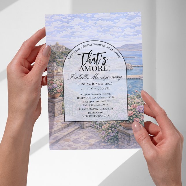 Ancona Italian Themed Bridal Shower Inbjudningar (Ancona Italian Themed Bridal Shower Invitations
)