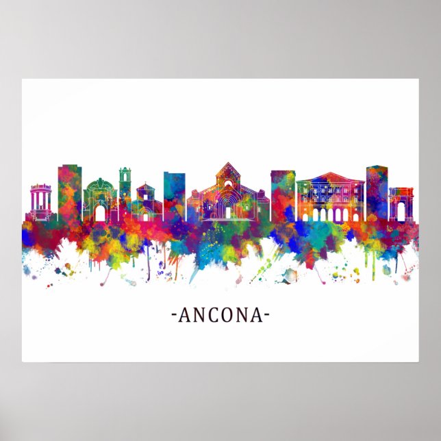 Ancona Italien Skyline Poster (Framsidan)