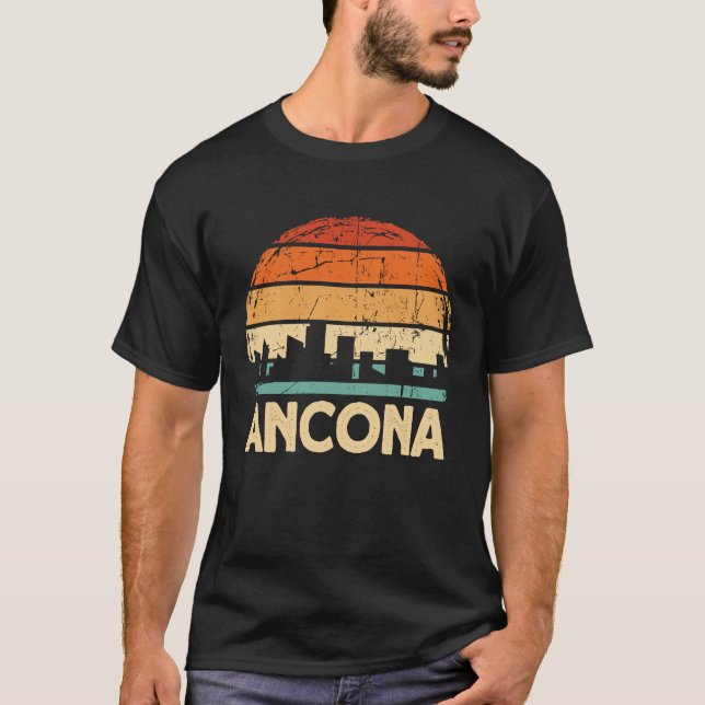 Ancona Skyline T Shirt (Framsida)