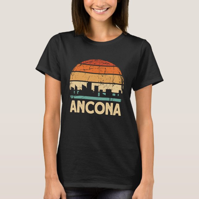 Ancona Skyline T Shirt (Framsida)
