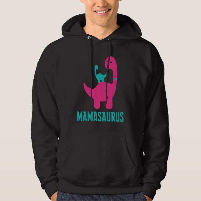 and Cute of  Grandmasaurus Dino Dinosaurs Themed Hoodie (Framsida)