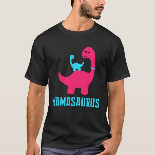 and Cute of  Mamasaurus Dino Themed for Mother T Shirt (Framsida)