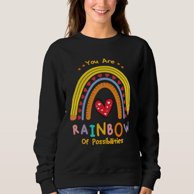 and cute teacher you are a rainbow of possibilitie t shirt (Framsida)