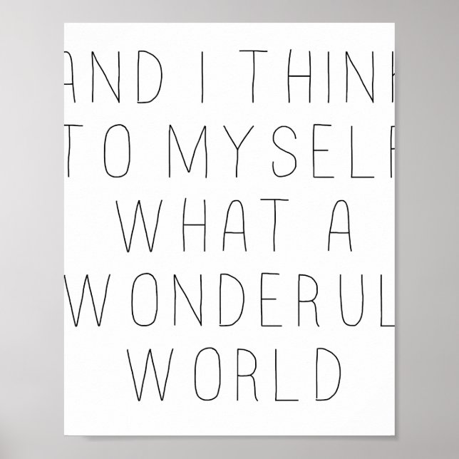 and i think to myself what a wonderful world  poster (Framsidan)