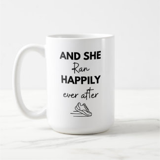 And She Ran Happily Ever After Running Marathon Kaffemugg
