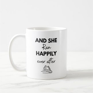 And She Ran Happily Ever After Running Marathon Kaffemugg
