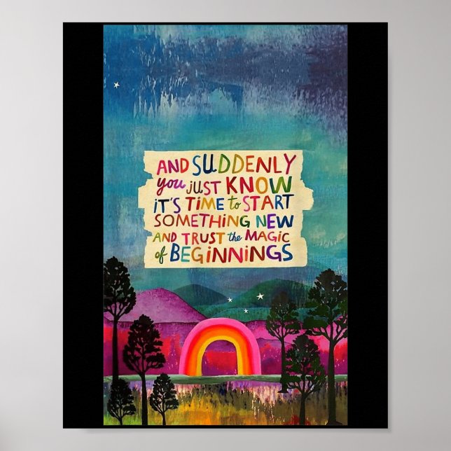 And Suddenly You Just Know It's Time To Start Soin Poster (Framsidan)