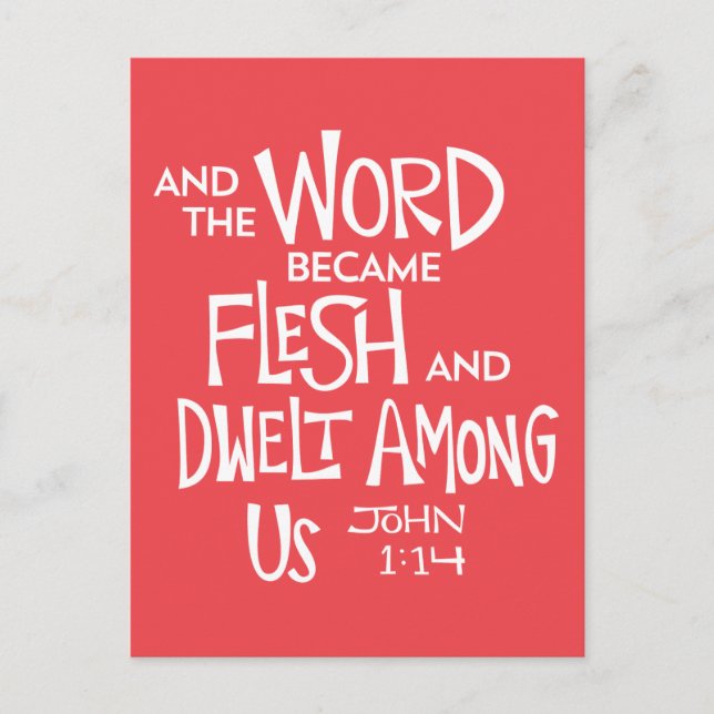 And the Word became Flesh Vykort (Framsida)