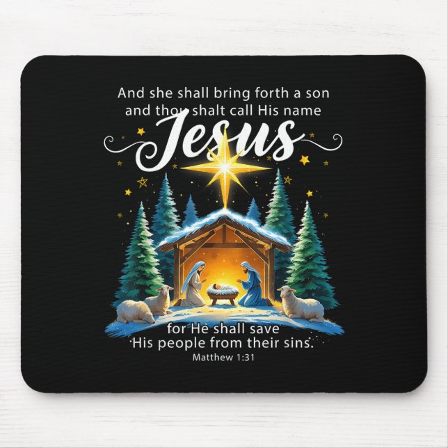 And Thou Shalt Call His Name Jesus Nativity Christ Musmatta (Framsidan)