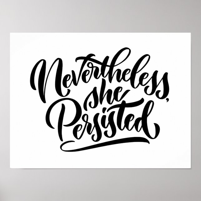 Ändå envisades hon Bokstavstryck Poster (Framsidan)