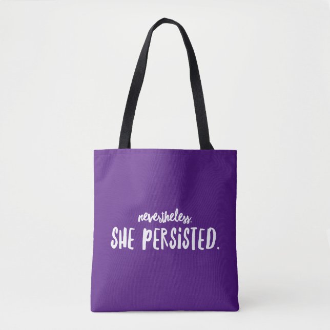 Ändå envisades hon tryckt på hela väskans tote-bag tygkasse (Framsida)
