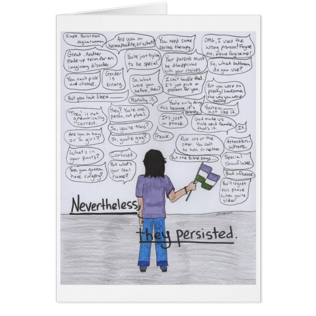 Ändå framhärdade de hälsningskort (Framsidan)