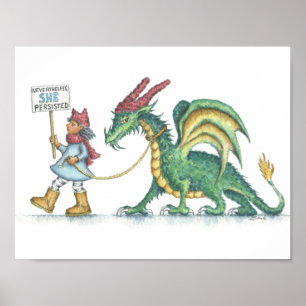Ändå framhärdade hon! (HBdragon affisch) Poster