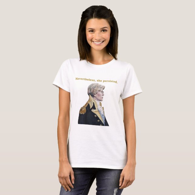 Ändå framhärdade hon kortärmadt-shirt.en tee (Hel framsida)