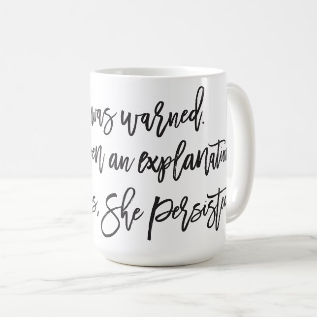 Ändå framhärdade hon muggen kaffemugg (Framsida höger)