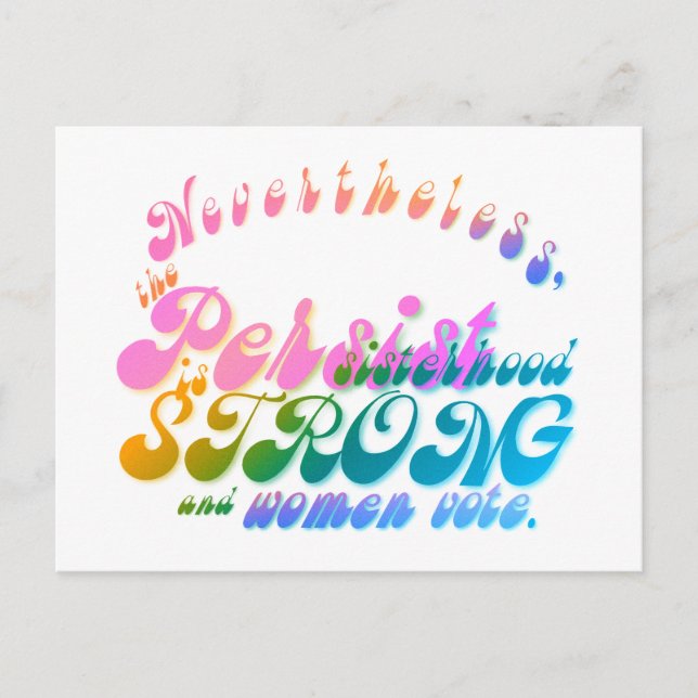 Ändå framhärdade hon vykort (Framsida)