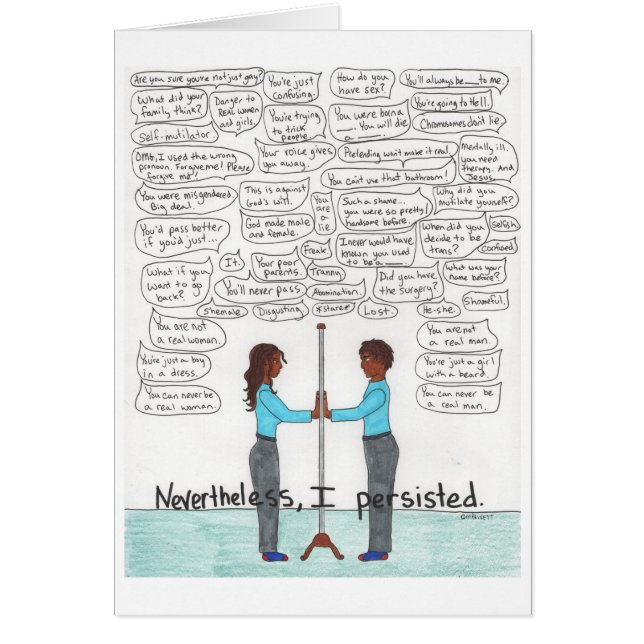 Ändå framhärdade jag hälsningskort (Framsidan)