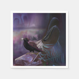 Ändå, Raven Cemetery Napkins Halloween Pappersservett