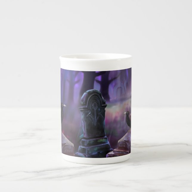 Ändå, Raven Cemetery, Zombie Benporslin Mugg (Framsidan)