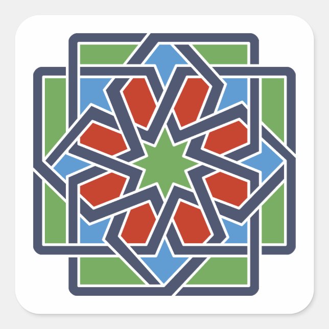 Andalucia 4 fyrkantigt klistermärke (Framsida)