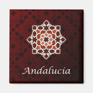 Andalucía en el azulejo de geometría de mosaico magnet