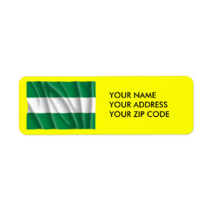 ANDALUCIA FLAGGA RETURADRESS ETIKETT