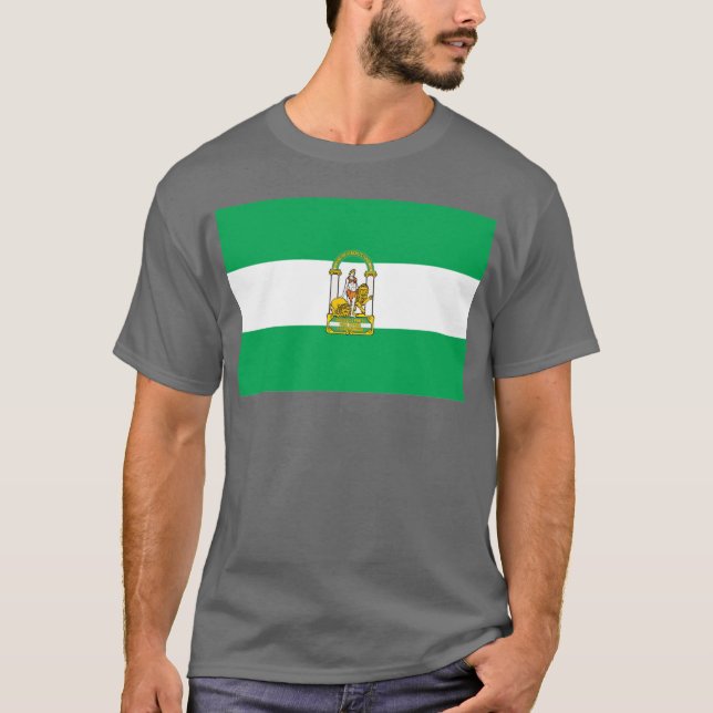 Andalucia flaggaT-tröja T Shirt (Framsida)
