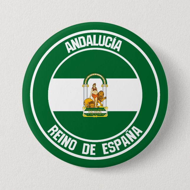 Andalucía Round Emblem Knapp (Framsida)