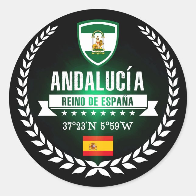 Andalucía Runt Klistermärke (Framsida)