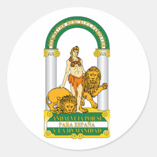 Andalucia (Spanien) vapensköld Runt Klistermärke