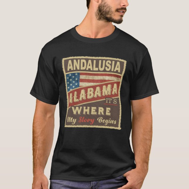 ANDALUSIA, AL Det är där min historia börjar T Shirt (Framsida)