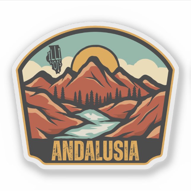 Andalusia, Illinois  Klistermärken (Framsida)