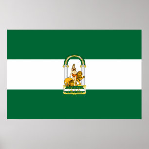 Andalusia Spanien flagga Poster