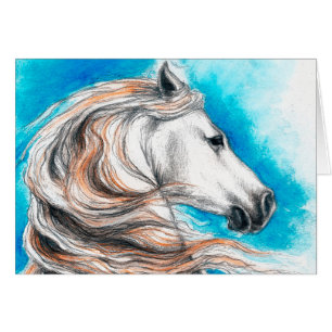 Andalusian hingsthäst hälsningskort
