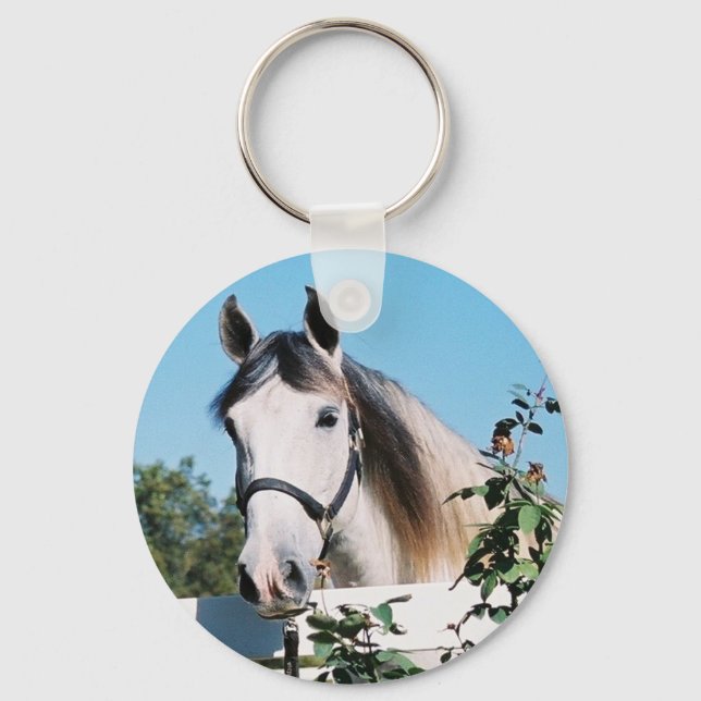 ANDALUSIAN HORSE HEAD KEYCHAIN NYCKELRING (Framsida)