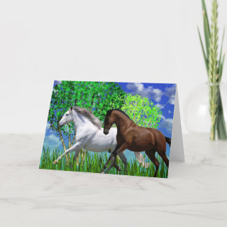 ANDALUSIAN HORSES KÖRANDE VARNINGSKort Kort
