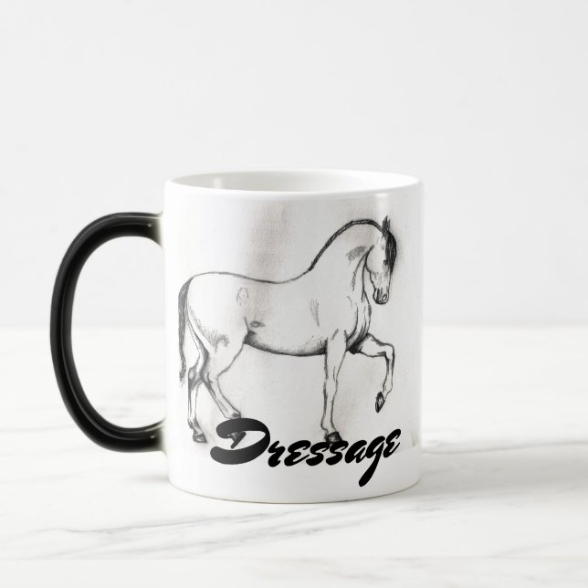 Andalusian mugg för hästPiaffe Dressage (Vänster)