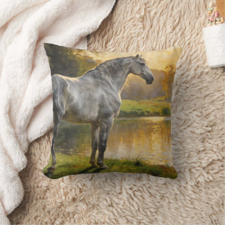 Andalusian Stallion by the Lake Kudde