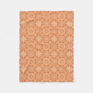 Andalusian Star Pattern in Peach and Terracotta Fleecefilt