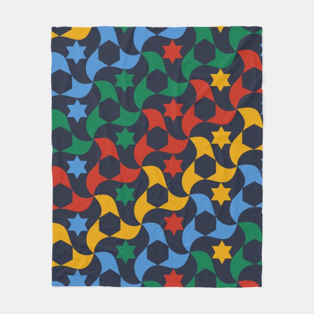 Andalusian Tiles 12 (Alhambra Palace, Granada) Fleecefilt (Framsidan)