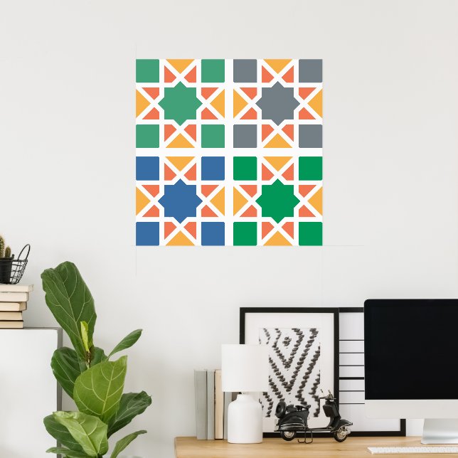 Andalusian Tiles 4 Poster (Hemmakontoret)